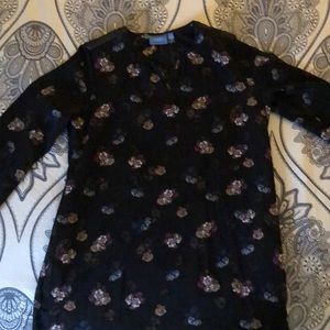 Vera Wang Black long-sleeve dress